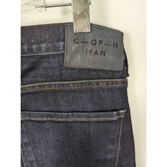 Citizens of Humanity Gage Jeans 36x33 Dark Wash Slim Straight Distressed Faded - Picture 9 of 10